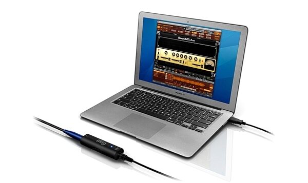 IK Multimedia iRig HD iOS Guitar Interface, In Use with Laptop