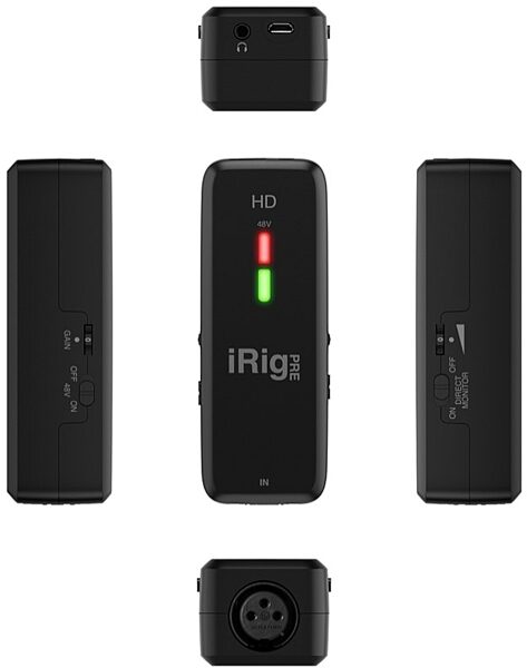 IK Multimedia iRig Pre HD High-Definition Mic Preamplifier Interface, Blemished, All Views