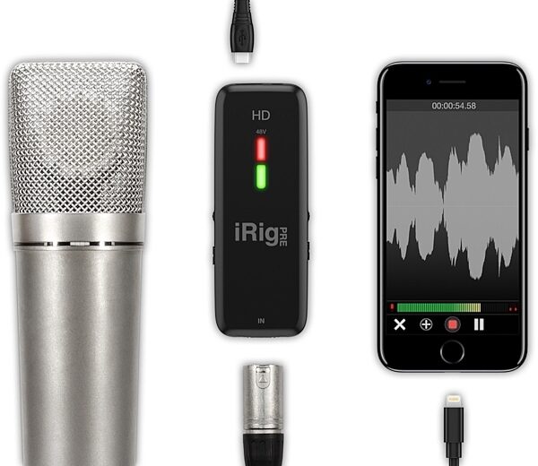 IK Multimedia iRig Pre HD High-Definition Mic Preamplifier Interface, Blemished, In Use
