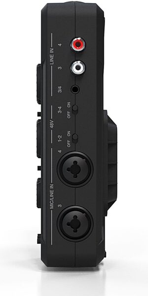 IK Multimedia iRig Pro Quattro I/O Deluxe Audio Interface with X/Y Microphones, New, Right