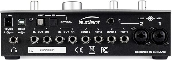 Audient ID22 USB Audio Interface, New, Rear
