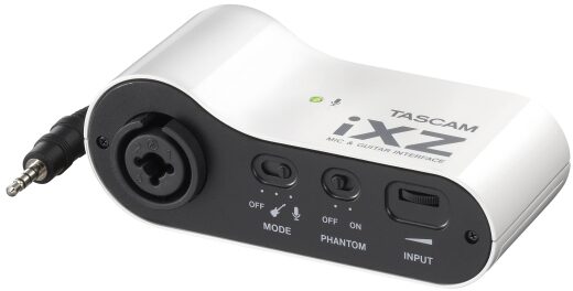 TASCAM iXZ Audio Interface for iOS Devices with TRRS Input, New, Left