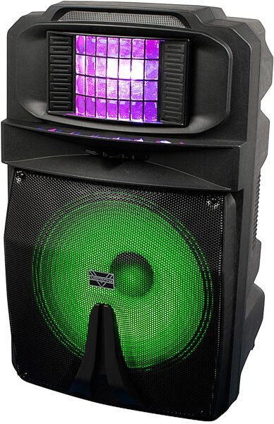 VocoPro Karaoke Thunder 1500 Powered Party PA Speaker (with Lights), New, Main