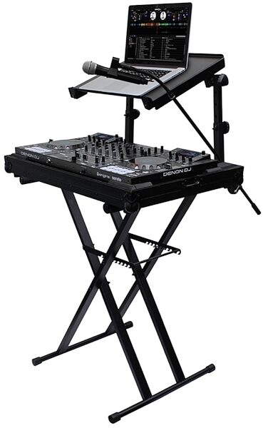 Odyssey LTBXS2MTCP 2-Tier DJ X-Stand Combo Pack, Black, Alt