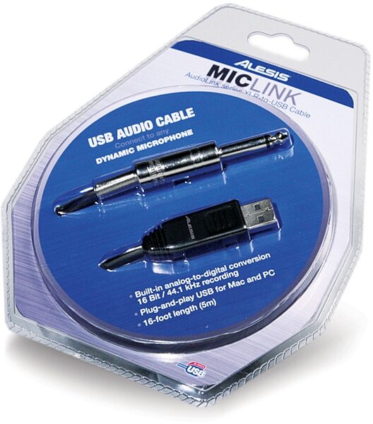 Alesis MicLink XLR USB Audio Interface, Angle