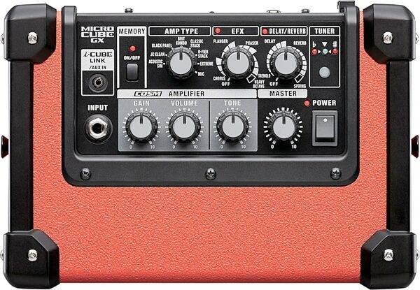 Roland Micro Cube GX Guitar Amplifier, Red, Red - Top