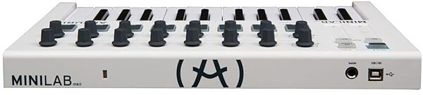 Arturia MiniLab Mk II USB MIDI Keyboard Controller, 25-Key, White, Rear