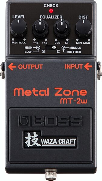 Boss MT-2w Waza Craft Metal Zone Distortion Pedal, New, Action Position Back