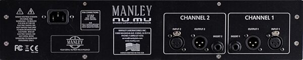 Manley Nu Mu Stereo Limiter Compressor, New, Back