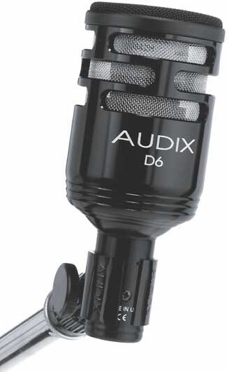 Audix D6 Large Format Bass Drum Microphone, Black, Main