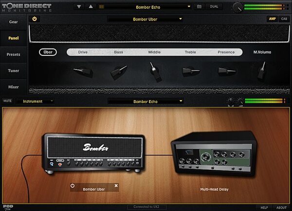 Line 6 POD Studio UX2 USB Computer Recording Interface, Screenshot - Bomber Uberecho
