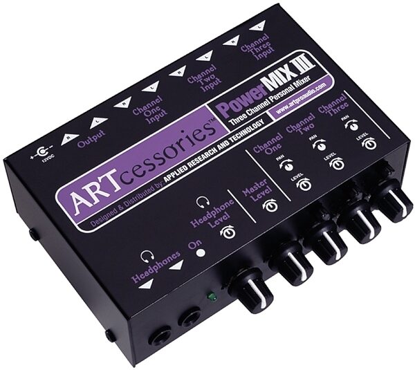 ART PowerMIX III 3-Channel Mini Stereo Line Mixer, New, main