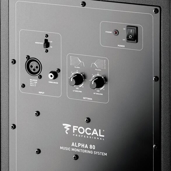 Focal Alpha 80 Powered Studio Monitor, Single Speaker, Warehouse Resealed, Detail Back