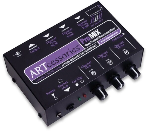 ART ProMIX 3-Channel Microphone Mono Mixer, New, main