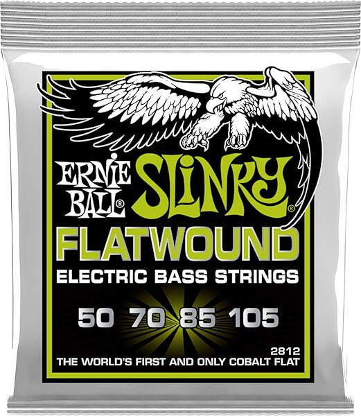 Ernie Ball P02812 Regular Slinky Flatwound Electric Guitar Strings, New, Action Position Back