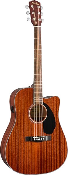 Fender CD-60SCE Solid Top Dreadnought Acoustic-Electric Guitar, Mahogany, Action Position Back