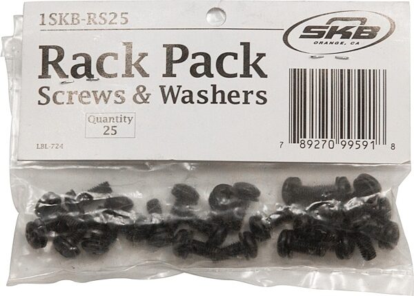 SKB Rack RS25 Screws and Washers, 25-Pack, Detail Side