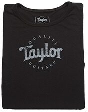 Taylor Ladies Logo T-Shirt, Black/White, Large, Action Position Front
