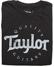 Taylor Mens Basic Logo T-Shirt, Black/White, Small, Action Position Front