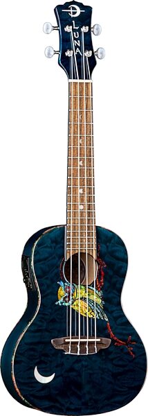 Luna Owl Concert Acoustic-Electric Ukulele (with Gig Bag), New, Main with head Front