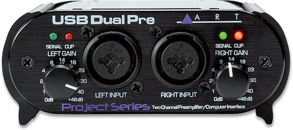 ART USB Dual Pre 2-Channel Microphone Preamp/Interface, Warehouse Resealed, Action Position Back
