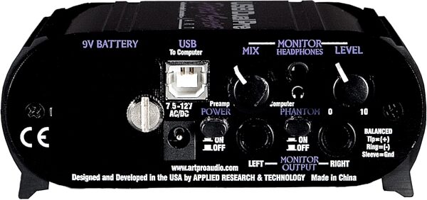 ART USB Dual Pre 2-Channel Microphone Preamp/Interface, New, Action Position Back