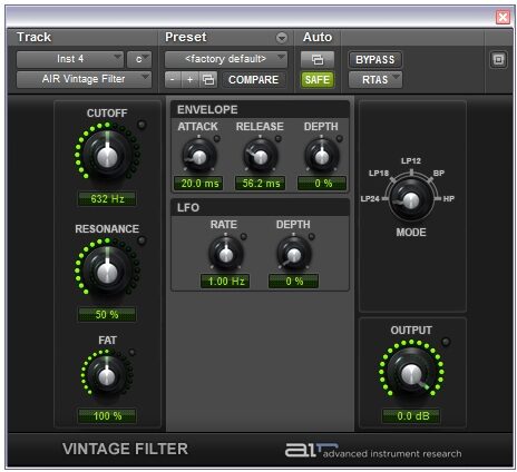 M-Audio Pro Tools M-Powered Recording Software, Vintage Filter