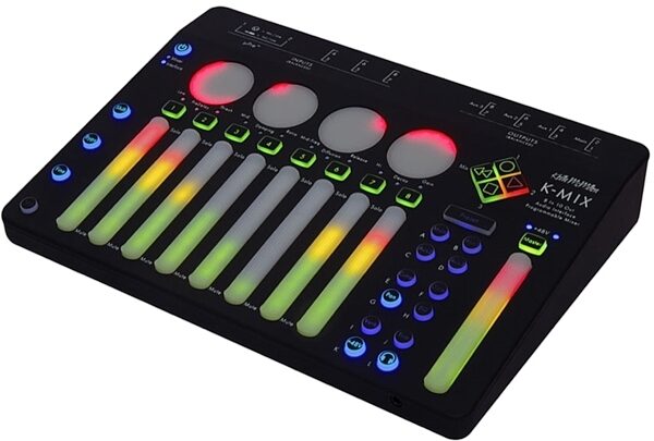 Keith McMillen Instruments K-Mix USB Audio Interface Mixer and Control Surface, Angle