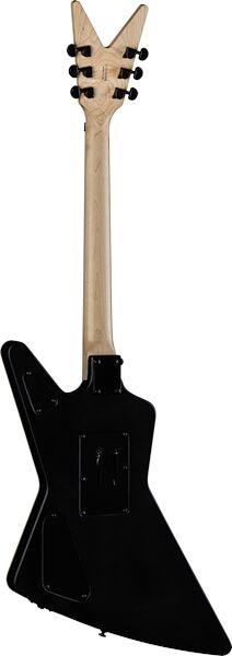 Dean ZX Floyd Rose Electric Guitar, Black Satin, Main with head Back