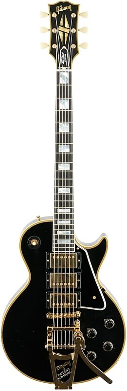 Gibson Custom 1957 Les Paul Custom Bigsby Murphy Lab Lightly Aged Electric Guitar (with Case), Ebony, Serial Number 71616, Full Straight Front