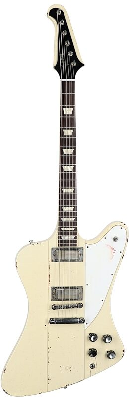 Gibson Custom Johnny Winter 1964 Firebird V Electric Guitar (with Case), Polaris White, Serial Number JWFB014, Full Straight Front