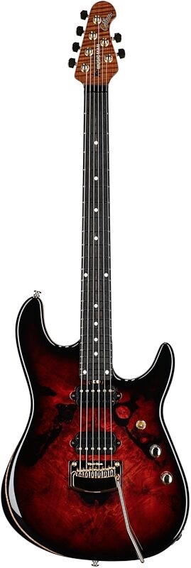Ernie Ball Music Man Jason Richardson Cutlass 6 Electric Guitar (with Case), Rorschach Trans Red, Serial Number S07278, Full Straight Front