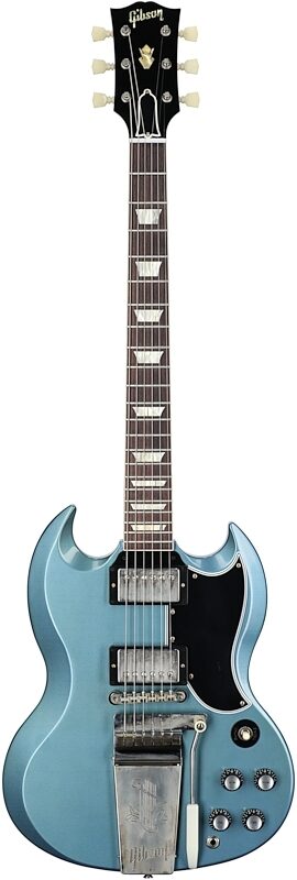Gibson Custom 1964 SG Maestro Murphy Lab Ultra Light Age (with Case), Pelham Blue, Serial Number 008332, Full Straight Front