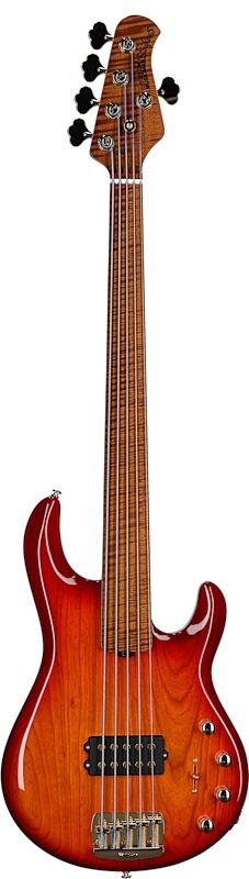 Ernie Ball Music Man BFR Fuego StingRay 5 Special Fretless Electric Bass Gutiar (with Case), Fuego, Serial Number F94161, Full Straight Front