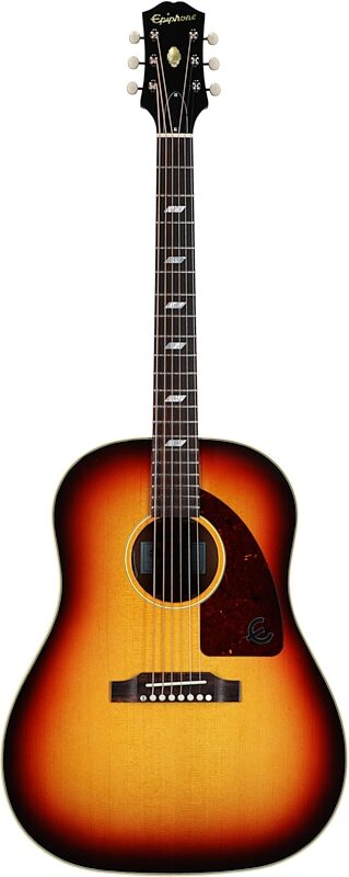Epiphone USA Texan Acoustic-Electric Guitar (with Case), Vintage Sunburst, Serial Number 20982015, Full Straight Front
