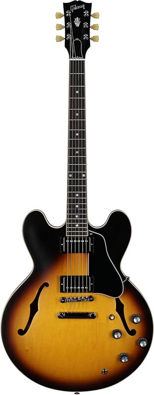 Gibson ES-335 Dot Satin Electric Guitar (with Case), Vintage Burst, Serial Number 211120367, Full Straight Front