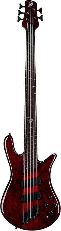 Spector NS Dimension Multi-Scale 5-String Bass Guitar (with Bag), Inferno Red Gloss, Serial Number 21W220598, Full Straight Front