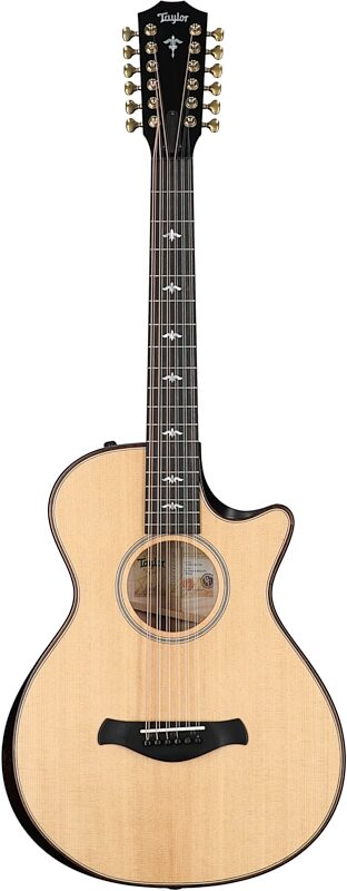 Taylor Builder's Edition 652ce Grand Cutaway Acoustic-Electric Guitar, 12-String (with Case), Natural, Serial Number 1205102104, Full Straight Front