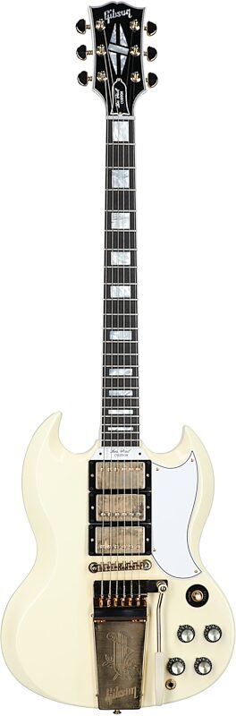 Gibson Custom 1963 Les Paul SG Custom Maestro Electric Guitar (with Case), Classic White, Serial Number 203433, Full Straight Front