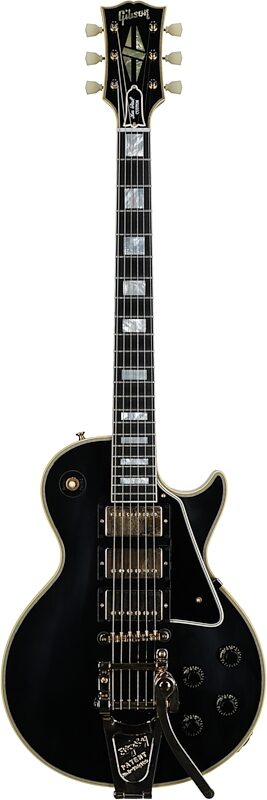 Gibson Custom '57 Les Paul Custom Black Beauty Electric Guitar (with Case), Ebony, with Bigsby, Serial Number 721418, Full Straight Front