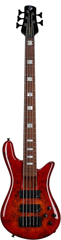 Spector EuroBolt 5 Electric Bass (with Gig Bag), Inferno Red Gloss, Serial Number 21NB19104, Full Straight Front