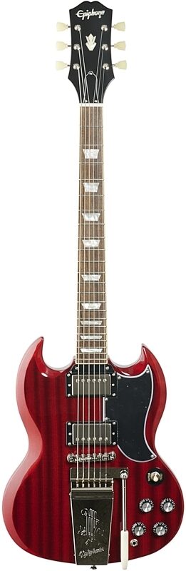 Epiphone SG Standard '61 Maestro Vibrola Electric Guitar, Vintage Cherry, Full Straight Front