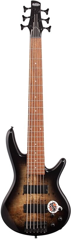 Ibanez GSR206SM Electric Bass, 6-String, Natural Gray Flat, Full Straight Front