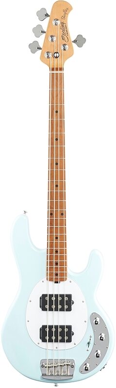 Sterling by Music Man StingRay Ray34HH Electric Bass (with Gig Bag), Daphne Blue, Full Straight Front