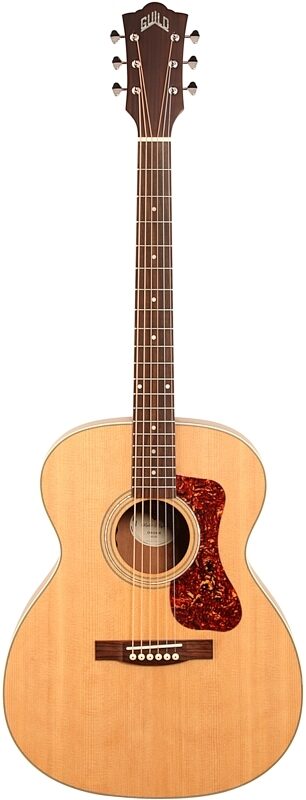 Guild OM-240E Acoustic-Electric Guitar, Natural, Full Straight Front