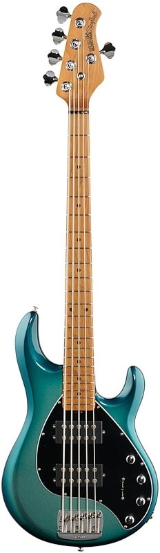 Ernie Ball Music Man StingRay 5 Special HH Electric Bass (with Case), Frost Green, Full Straight Front