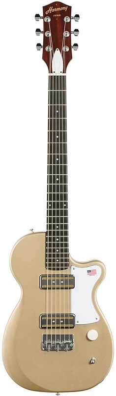 Harmony Juno Electric Guitar (with Gig Bag), Champagne, Full Straight Front