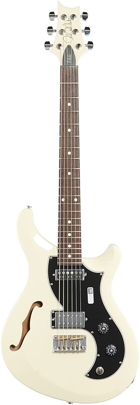 PRS Paul Reed Smith S2 Vela Semi-Hollowbody Electric Guitar (with Gig Bag), Antique White, Full Straight Front