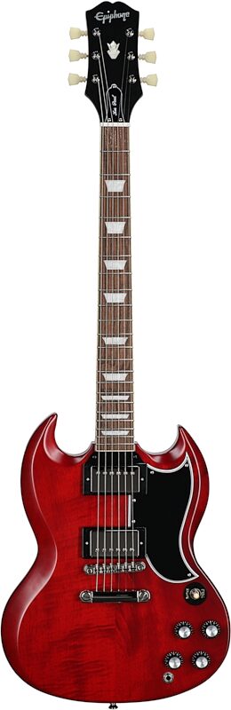 Epiphone 1961 Les Paul SG Standard Electric Guitar (with Case), Aged 60s Cherry, Full Straight Front