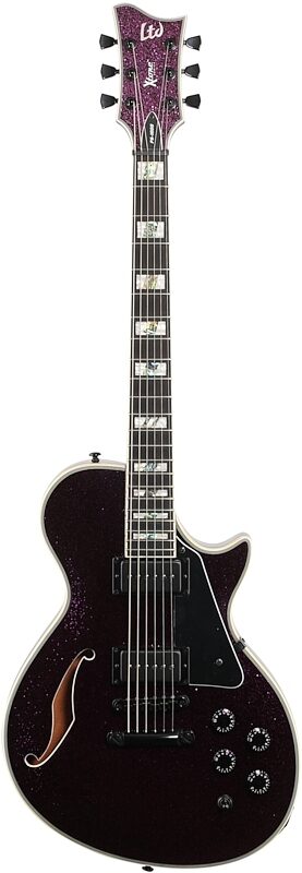ESP LTD Xtone PS-1000 Electric Guitar, Purple Sparkle, Full Straight Front